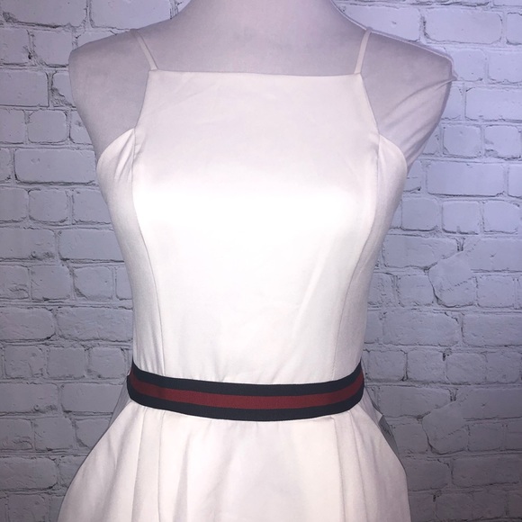 Halter Top Skirt 2 Pocket Fit And Flare Dress - Picture 2 of 9